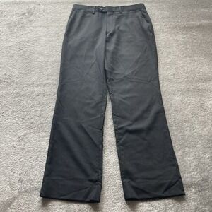 Men's Relaxed Black Pinstriped Cuffed Dress Pants 32x30‎ 9" Leg